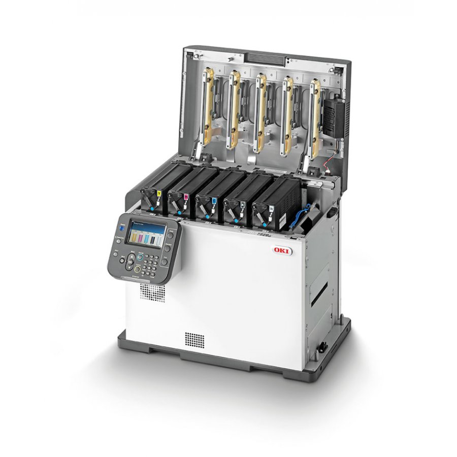 OKI Pro1050 Etikettendrucker - geöffnet